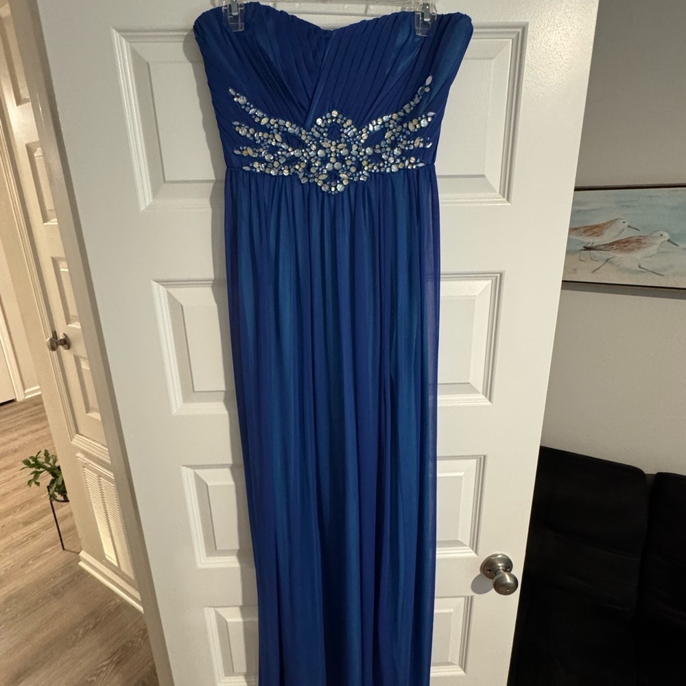 Jodi Kristopher Strapless BlueDress